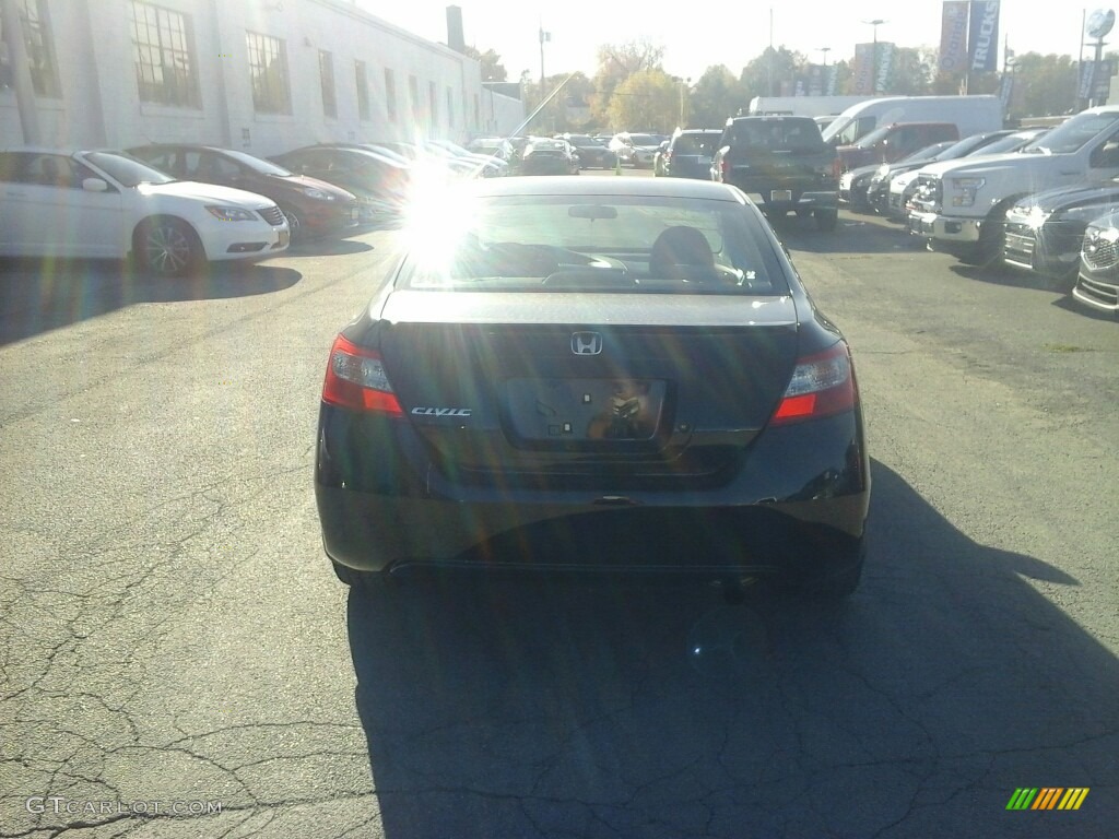 2010 Civic LX Coupe - Crystal Black Pearl / Gray photo #5