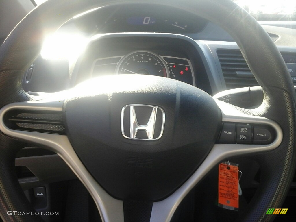 2010 Civic LX Coupe - Crystal Black Pearl / Gray photo #12