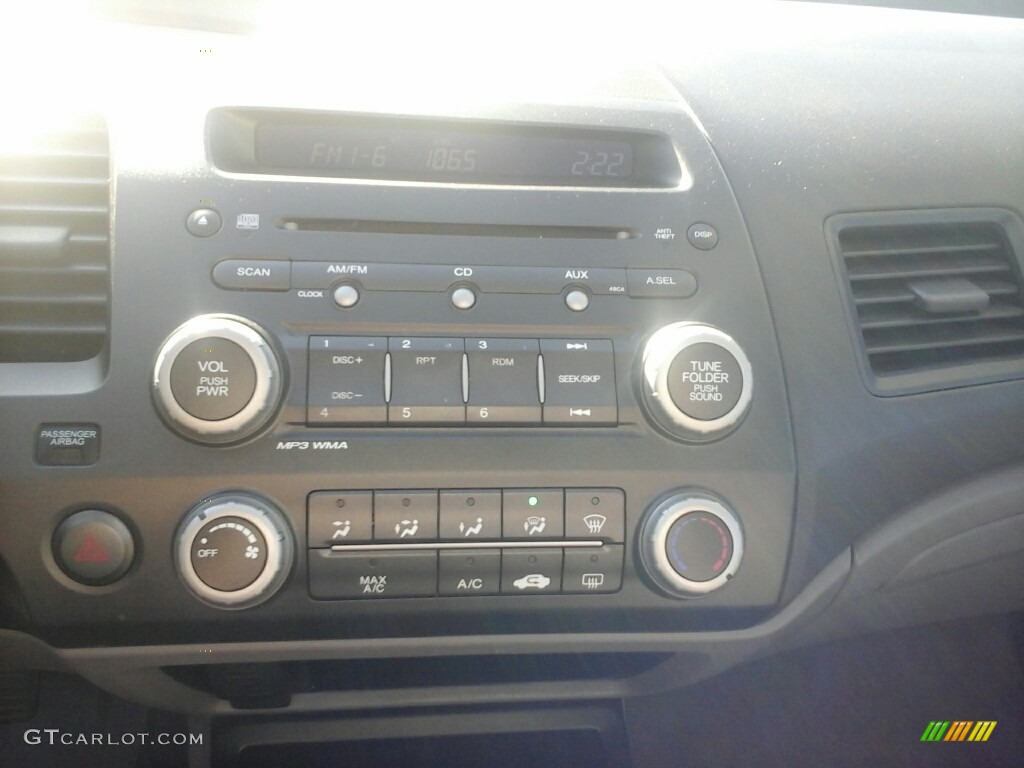 2010 Civic LX Coupe - Crystal Black Pearl / Gray photo #16