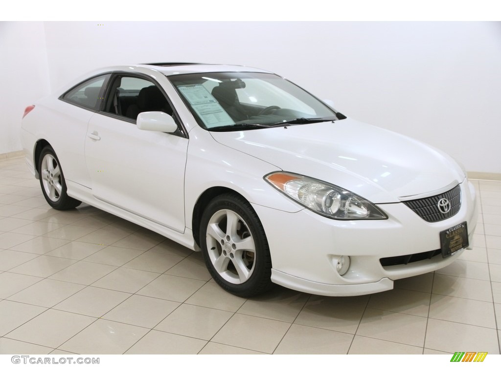 2005 Solara SE V6 Coupe - Arctic Frost Pearl White / Dark Stone photo #1