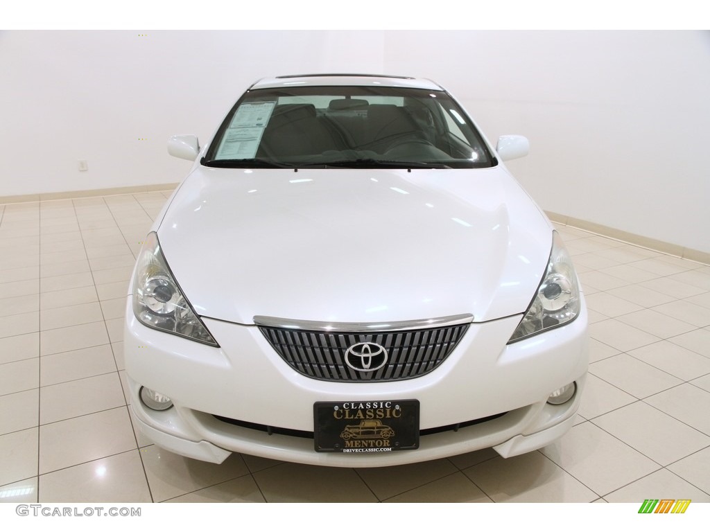 2005 Solara SE V6 Coupe - Arctic Frost Pearl White / Dark Stone photo #2