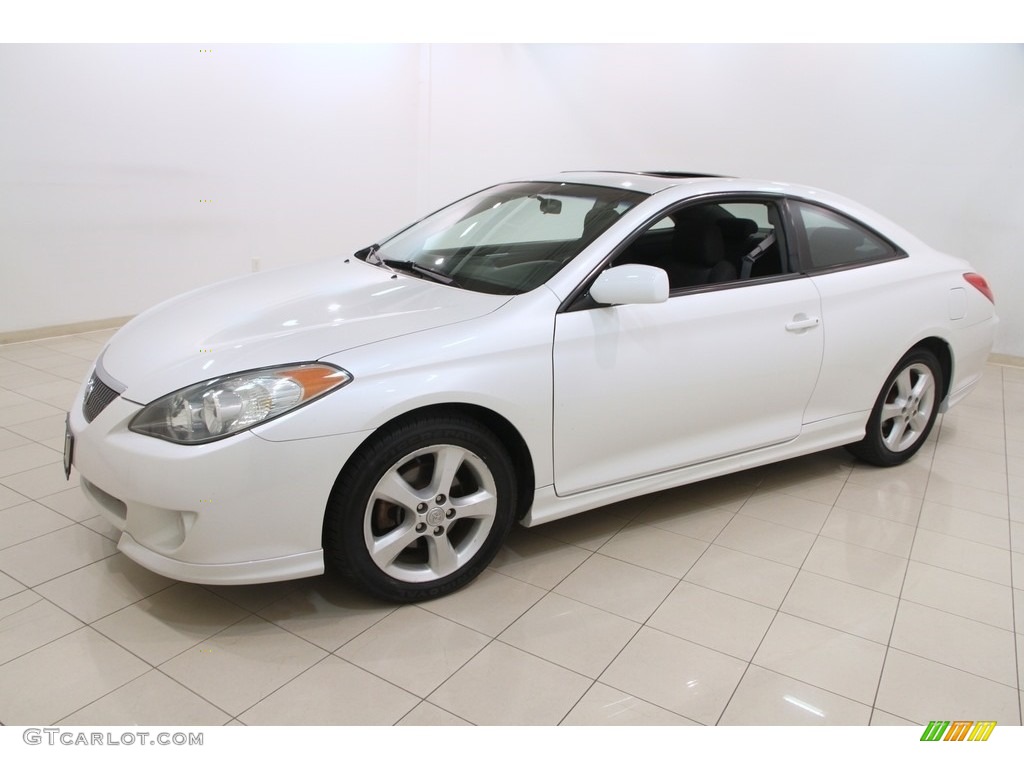 2005 Solara SE V6 Coupe - Arctic Frost Pearl White / Dark Stone photo #3
