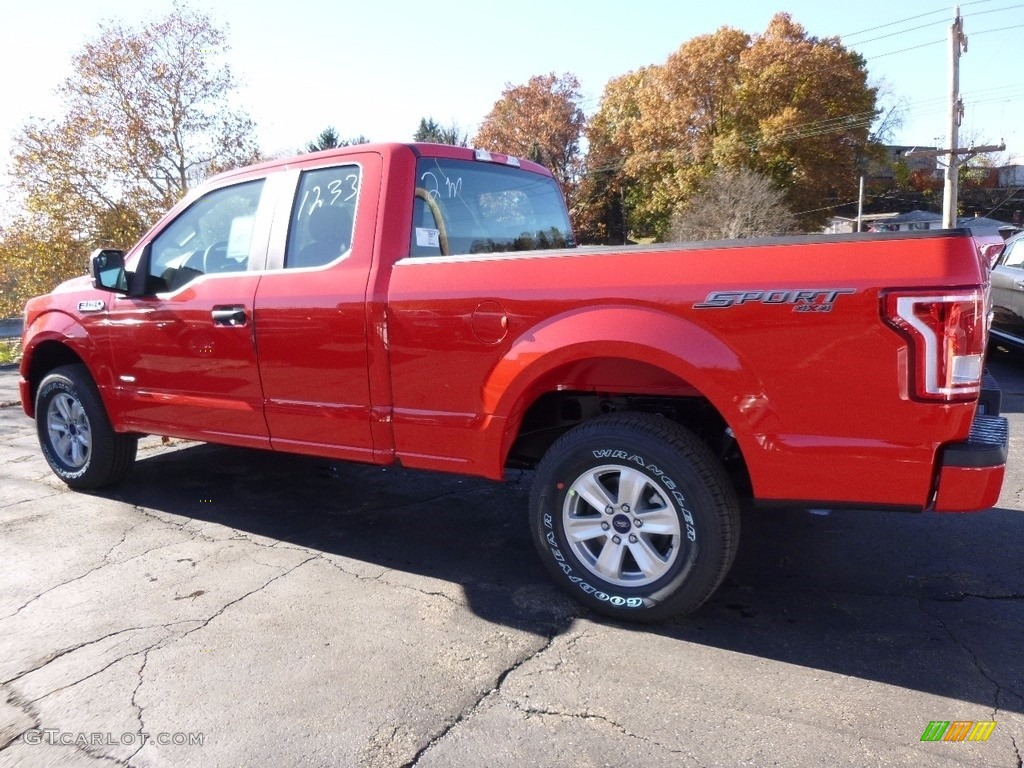 2016 F150 XL SuperCab 4x4 - Race Red / Medium Earth Gray photo #3