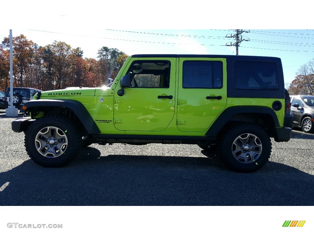 2017 Wrangler Unlimited Rubicon 4x4 - Hypergreen / Black photo #3