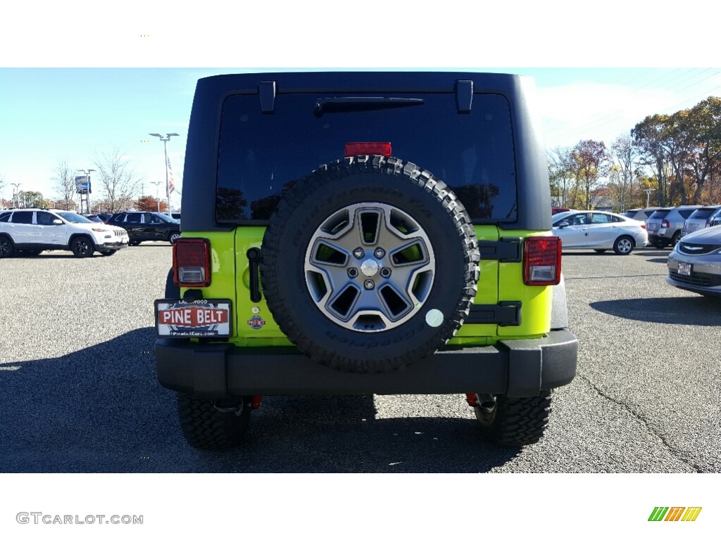 2017 Wrangler Unlimited Rubicon 4x4 - Hypergreen / Black photo #5