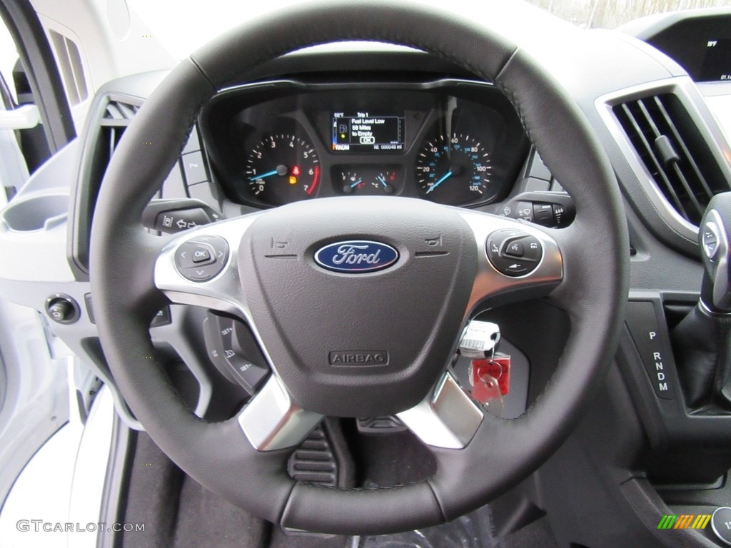 2017 Ford Transit Wagon XLT 350 MR Long Charcoal Black Steering Wheel Photo #116878256