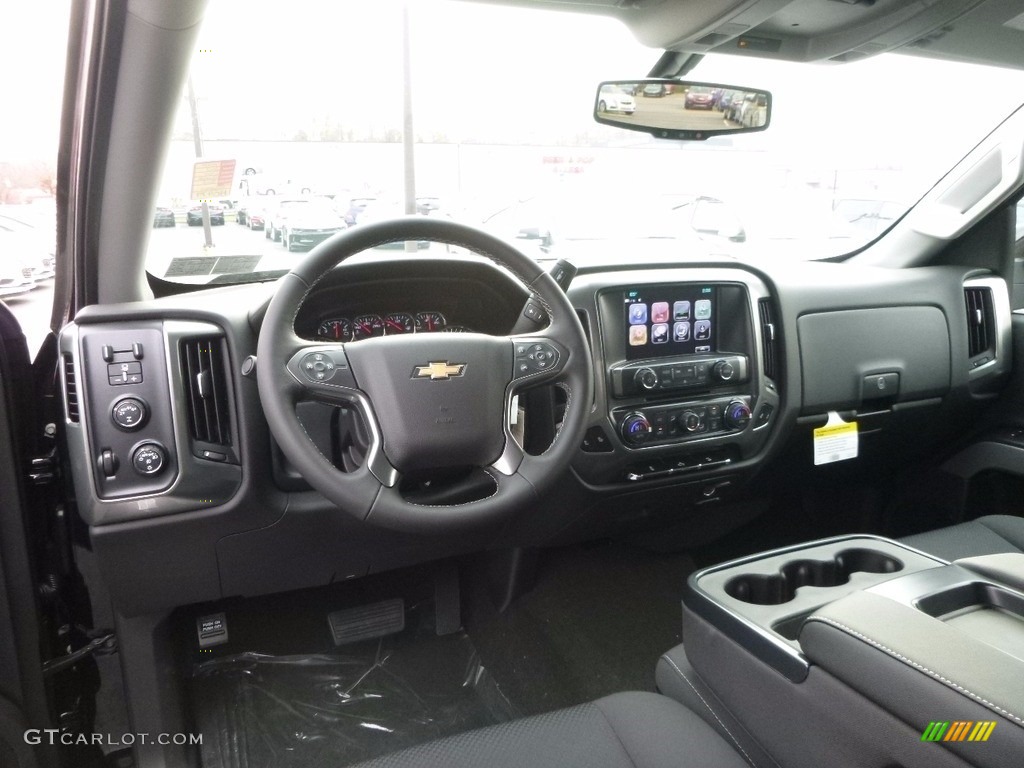 Jet Black Interior 2017 Chevrolet Silverado 1500 LT Crew Cab 4x4 Photo #116878718