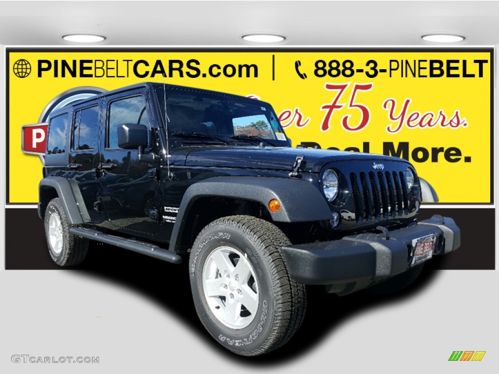 2017 Wrangler Unlimited Sport 4x4 - Black / Black photo #1