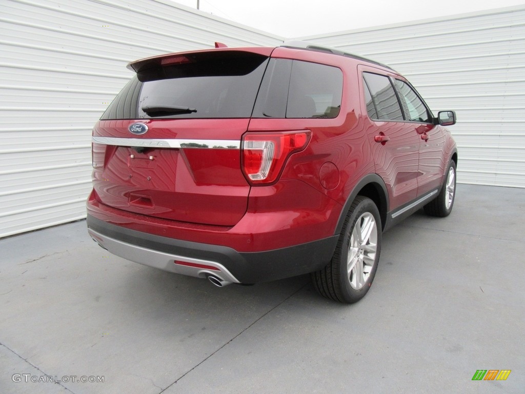 2017 Explorer XLT - Ruby Red / Medium Light Camel photo #4