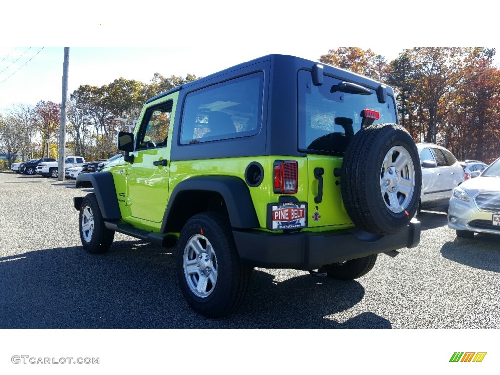 2017 Wrangler Sport 4x4 - Hypergreen / Black photo #4