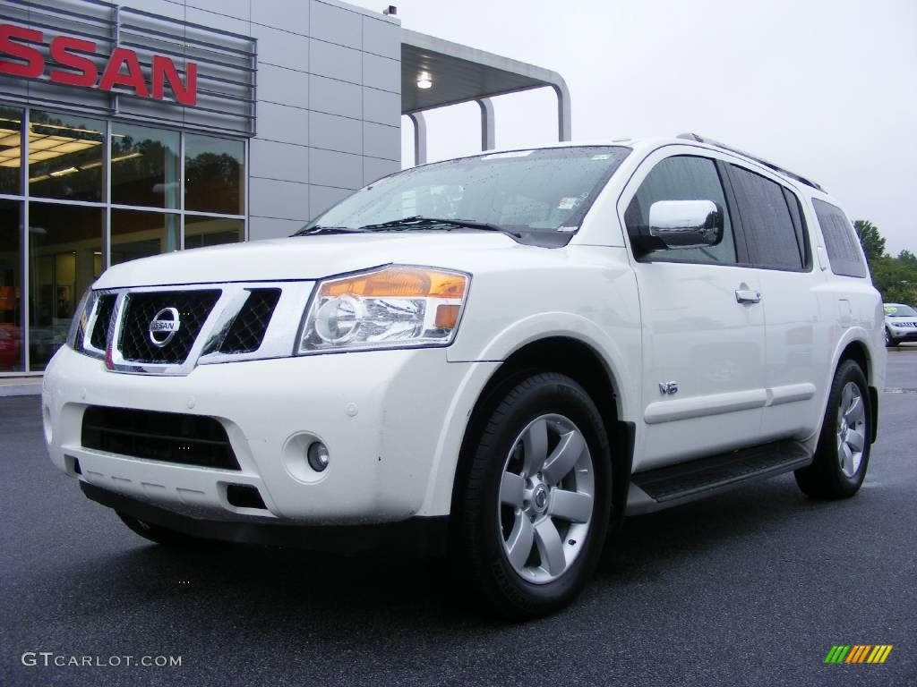 2008 Armada LE - Blizzard White / Almond photo #2