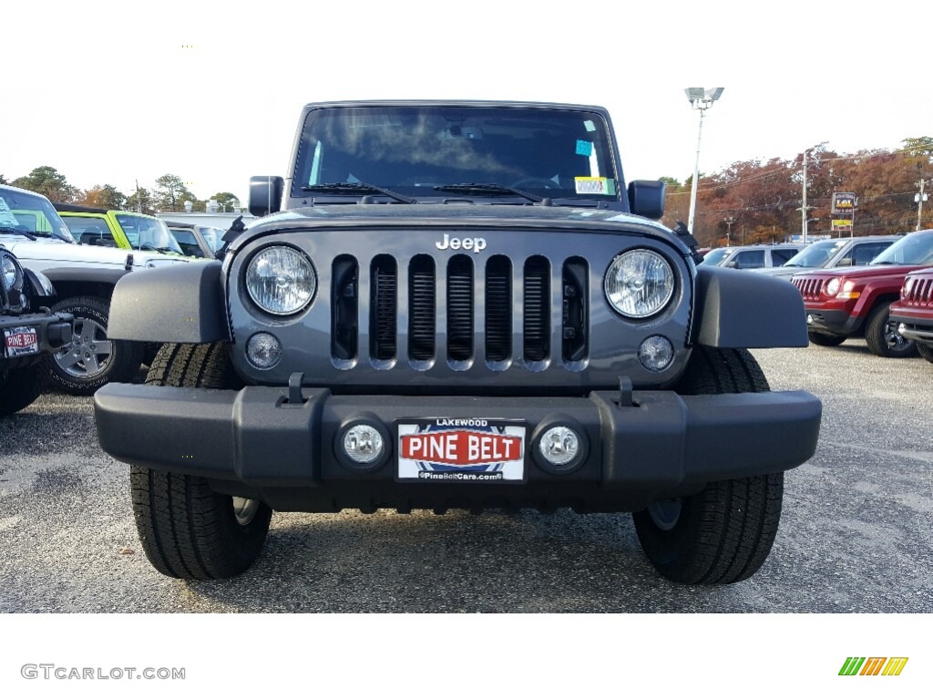 2017 Wrangler Unlimited Sport 4x4 - Granite Crystal Metallic / Black photo #2