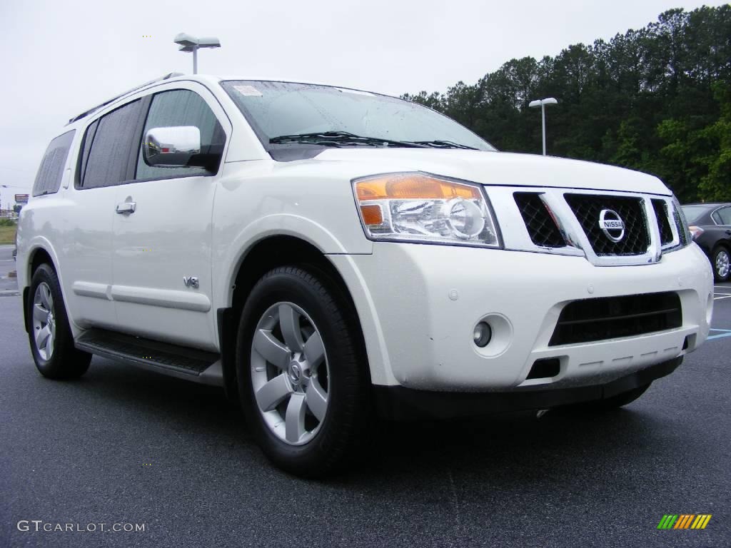 2008 Armada LE - Blizzard White / Almond photo #4