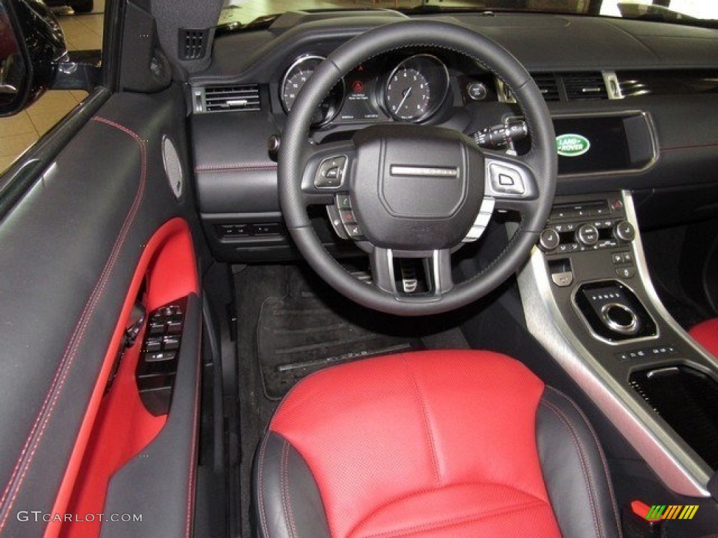 2017 Land Rover Range Rover Evoque Convertible HSE Dynamic Ebony/Pimento Dashboard Photo #116881758