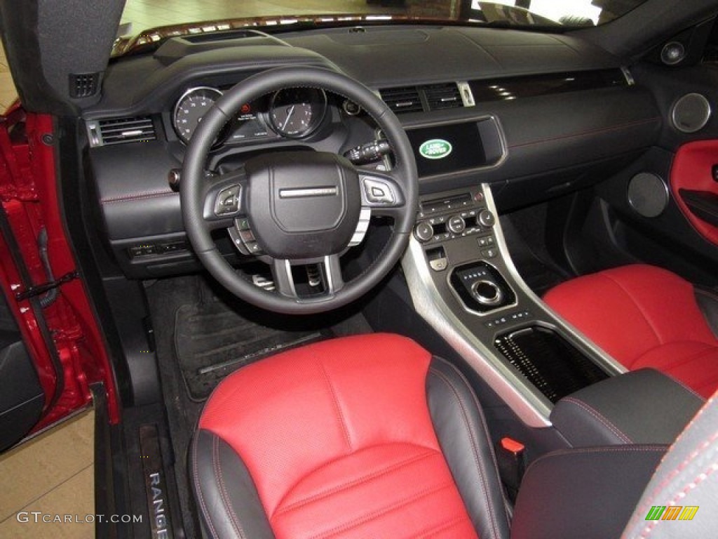 2017 Land Rover Range Rover Evoque Convertible HSE Dynamic Ebony/Pimento Dashboard Photo #116881880