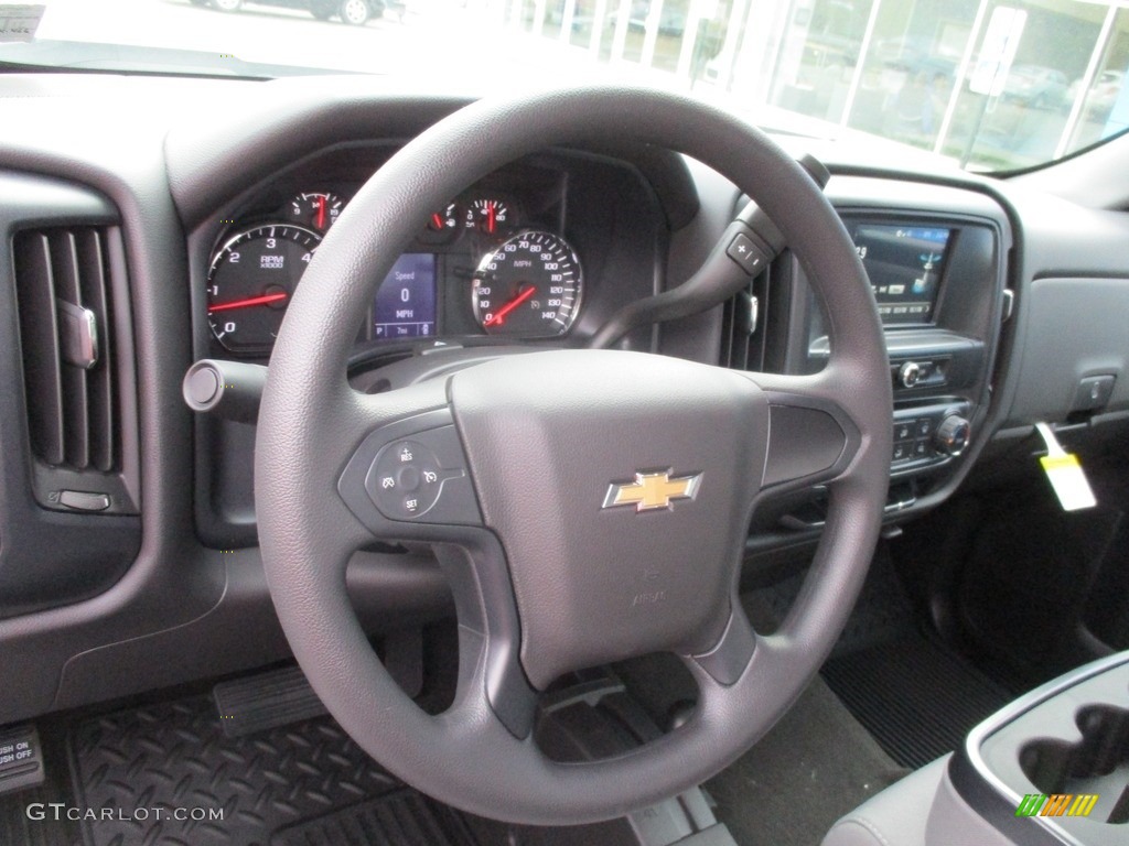 2017 Chevrolet Silverado 1500 WT Double Cab 4x4 Dark Ash/Jet Black Steering Wheel Photo #116882066