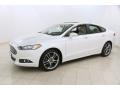 2014 White Platinum Ford Fusion Titanium AWD  photo #3