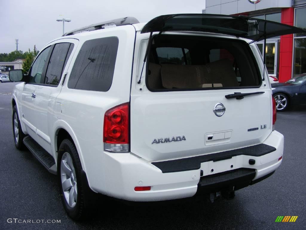 2008 Armada LE - Blizzard White / Almond photo #16