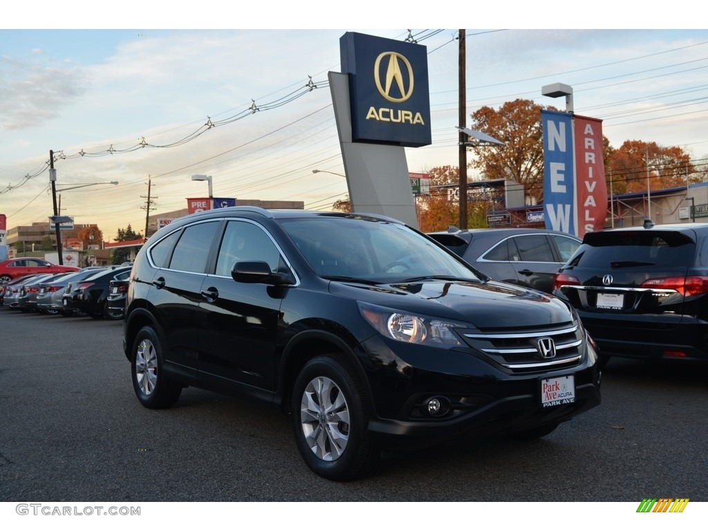 2014 CR-V EX-L AWD - Crystal Black Pearl / Black photo #1