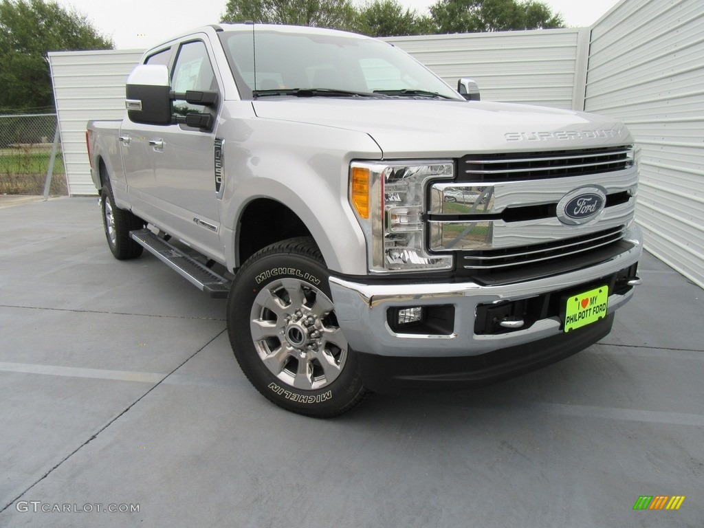 2017 F250 Super Duty Lariat Crew Cab 4x4 - Ingot Silver / Black photo #1