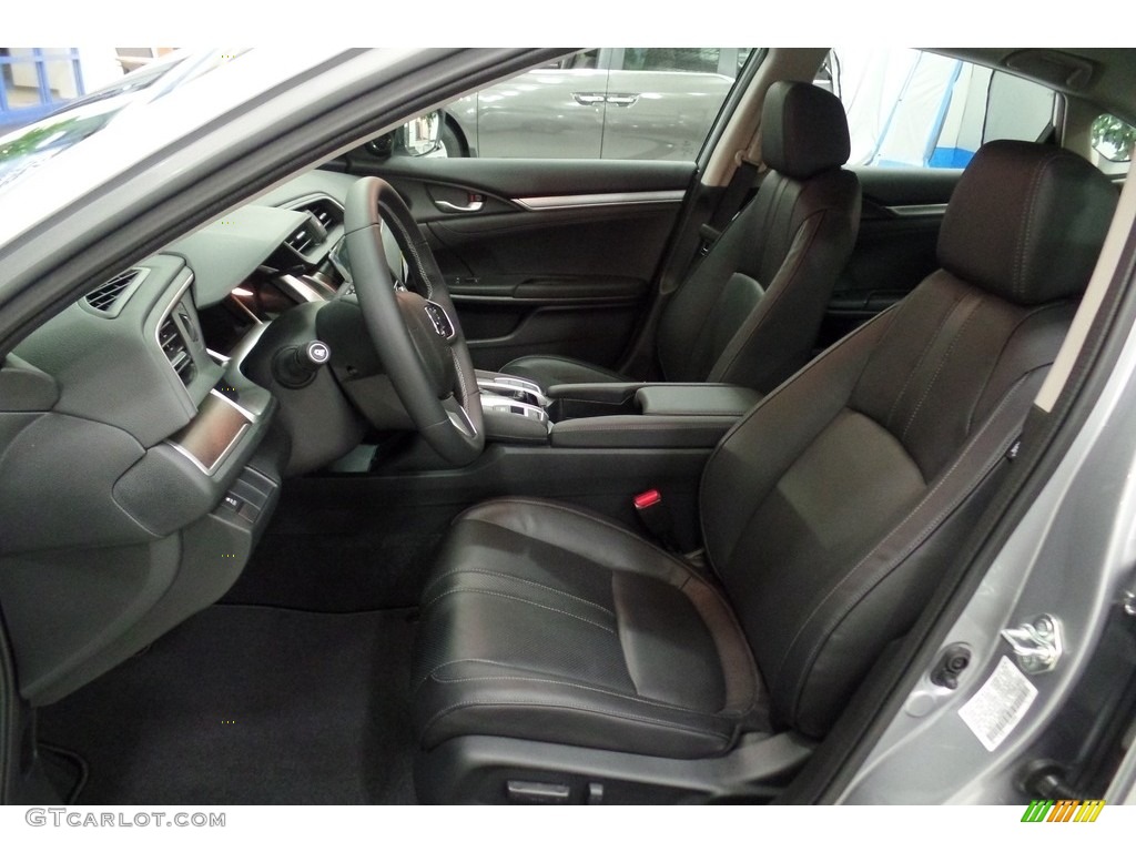 Black Interior 2017 Honda Civic EX-L Sedan Photo #116887130