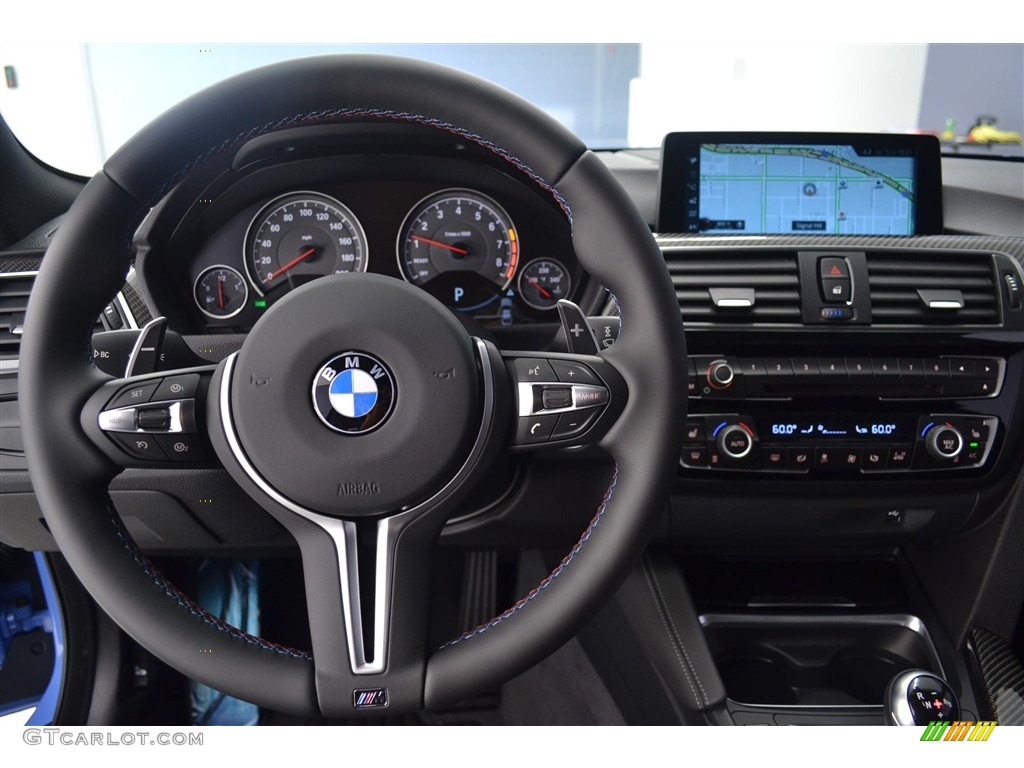 2017 BMW M4 Coupe Black Steering Wheel Photo #116887142