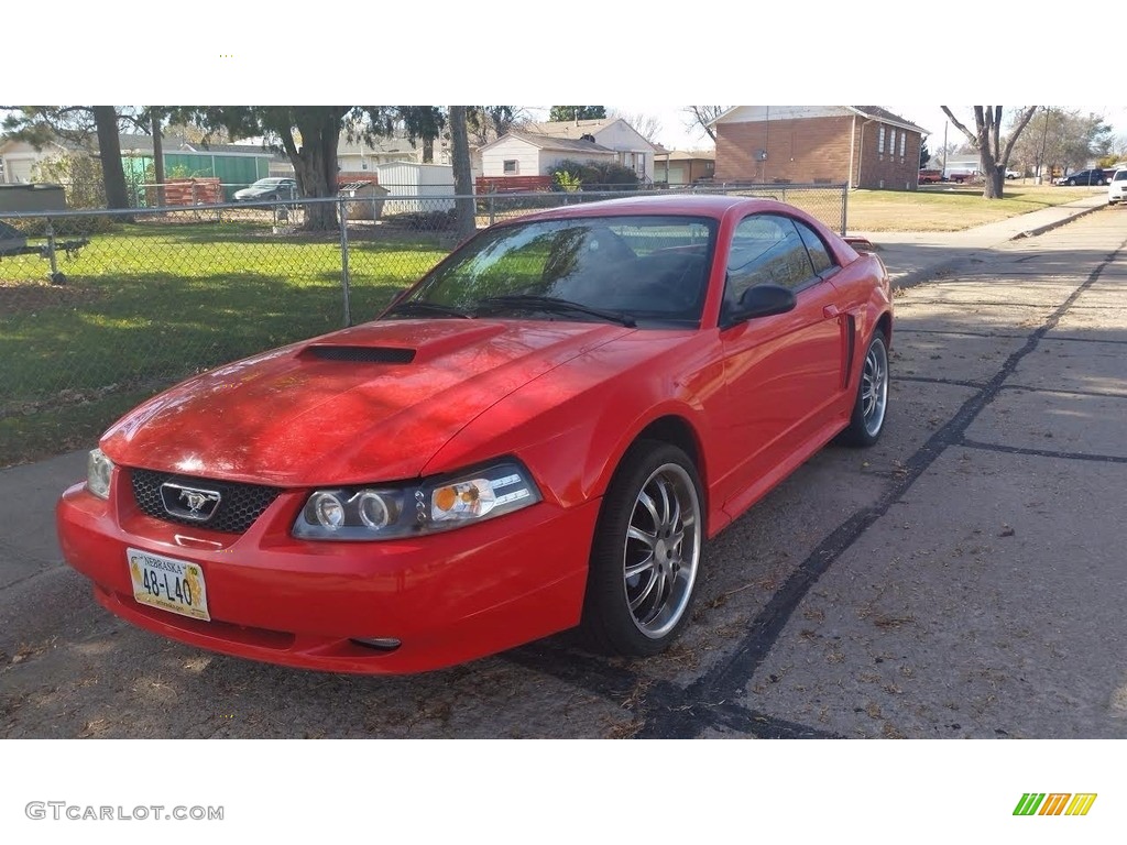 2001 Mustang GT Coupe - Performance Red / Medium Graphite photo #5