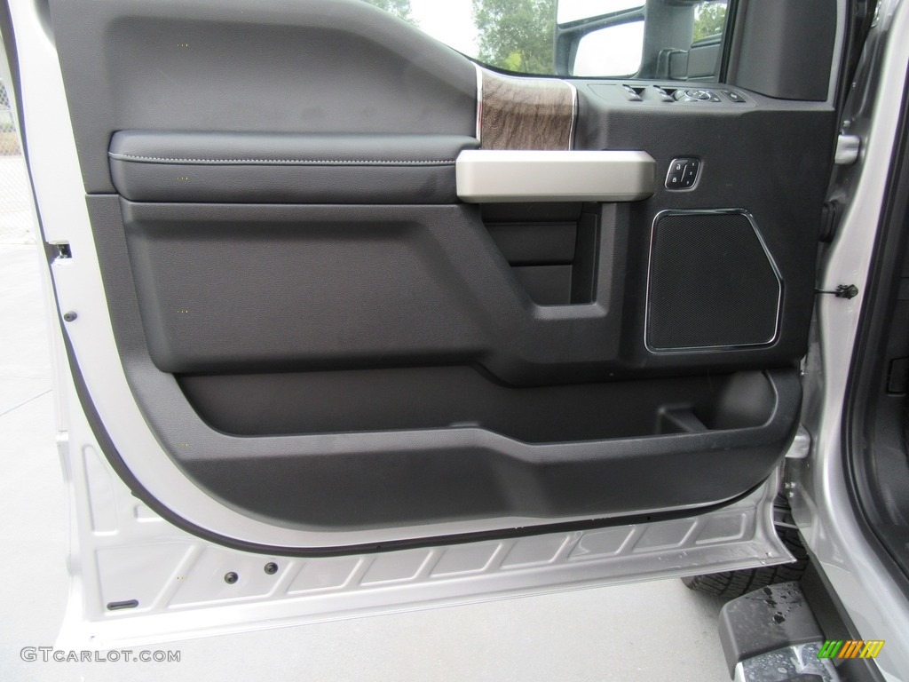 2017 Ford F250 Super Duty Lariat Crew Cab 4x4 Black Door Panel Photo #116887613