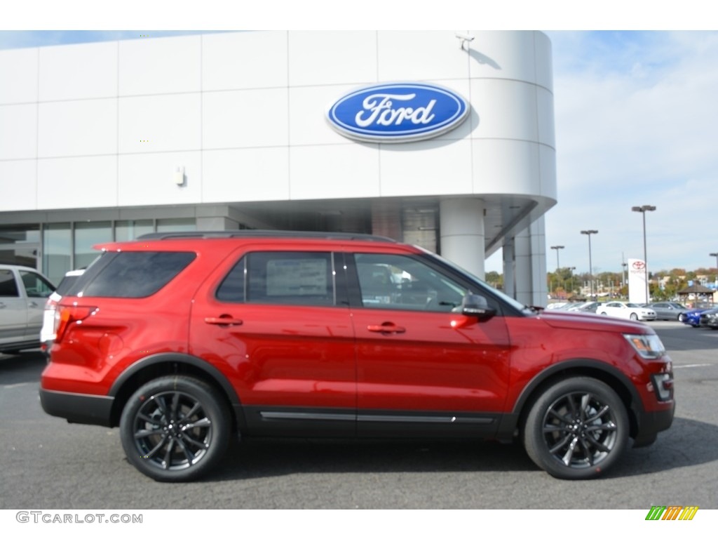 2017 Explorer XLT - Ruby Red / Ebony Black photo #2