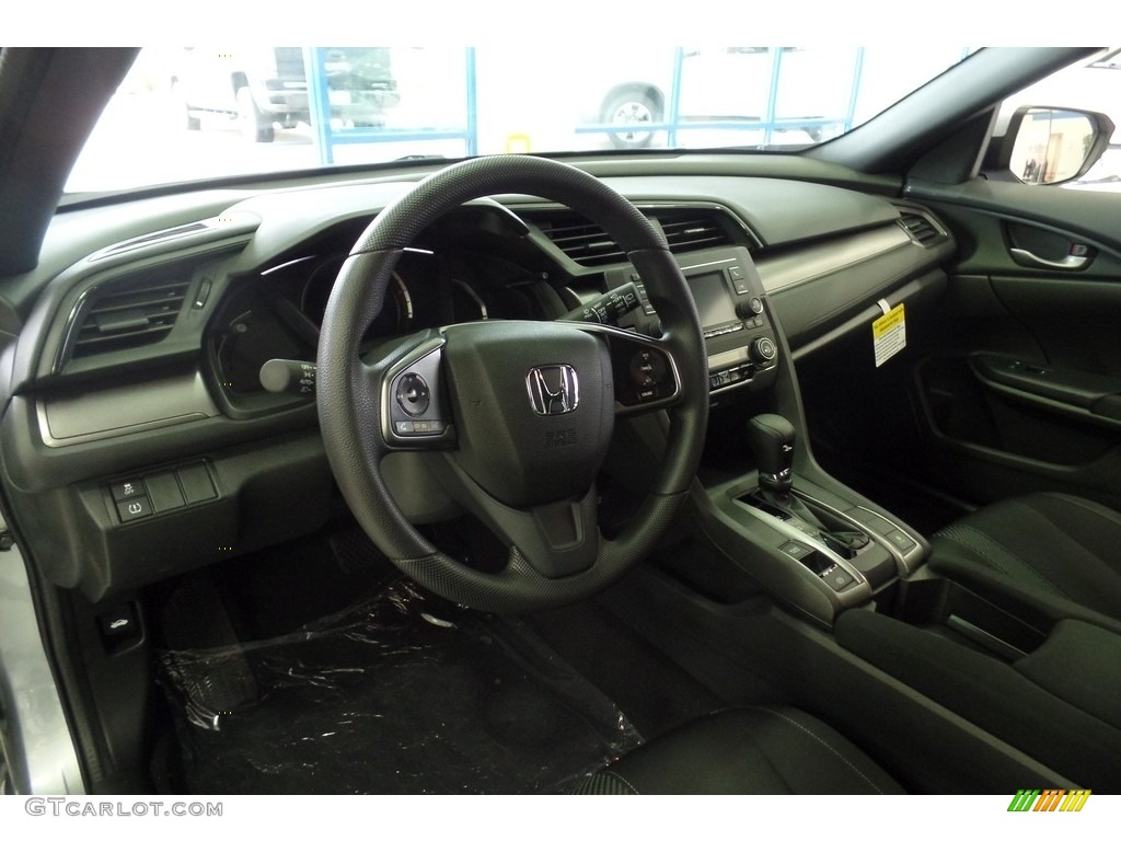 Black Interior 2017 Honda Civic LX Hatchback Photo #116889401