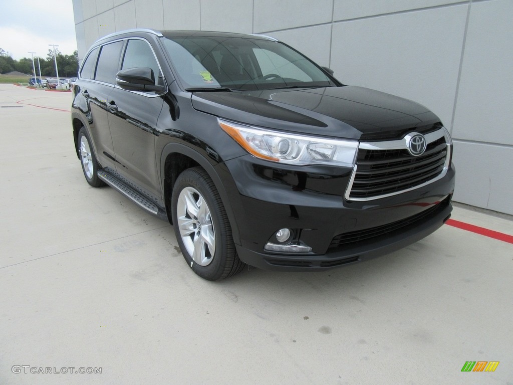 2016 Highlander Limited Platinum - Midnight Black Metallic / Black photo #1