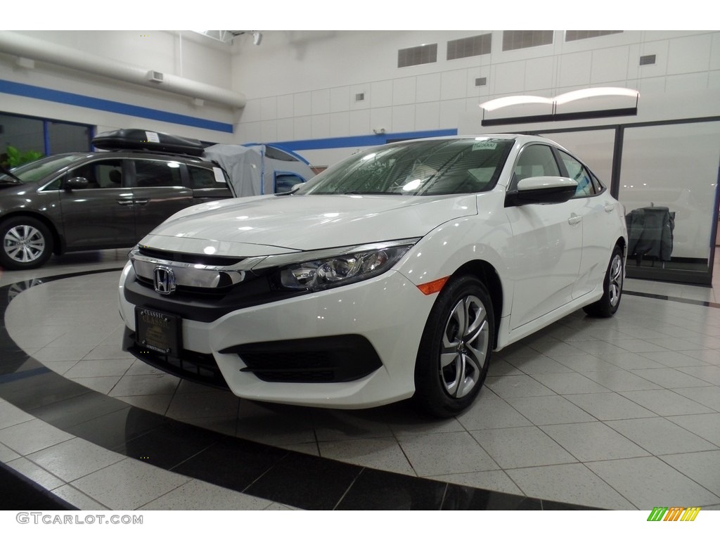 Taffeta White 2017 Honda Civic LX Sedan Exterior Photo #116891681