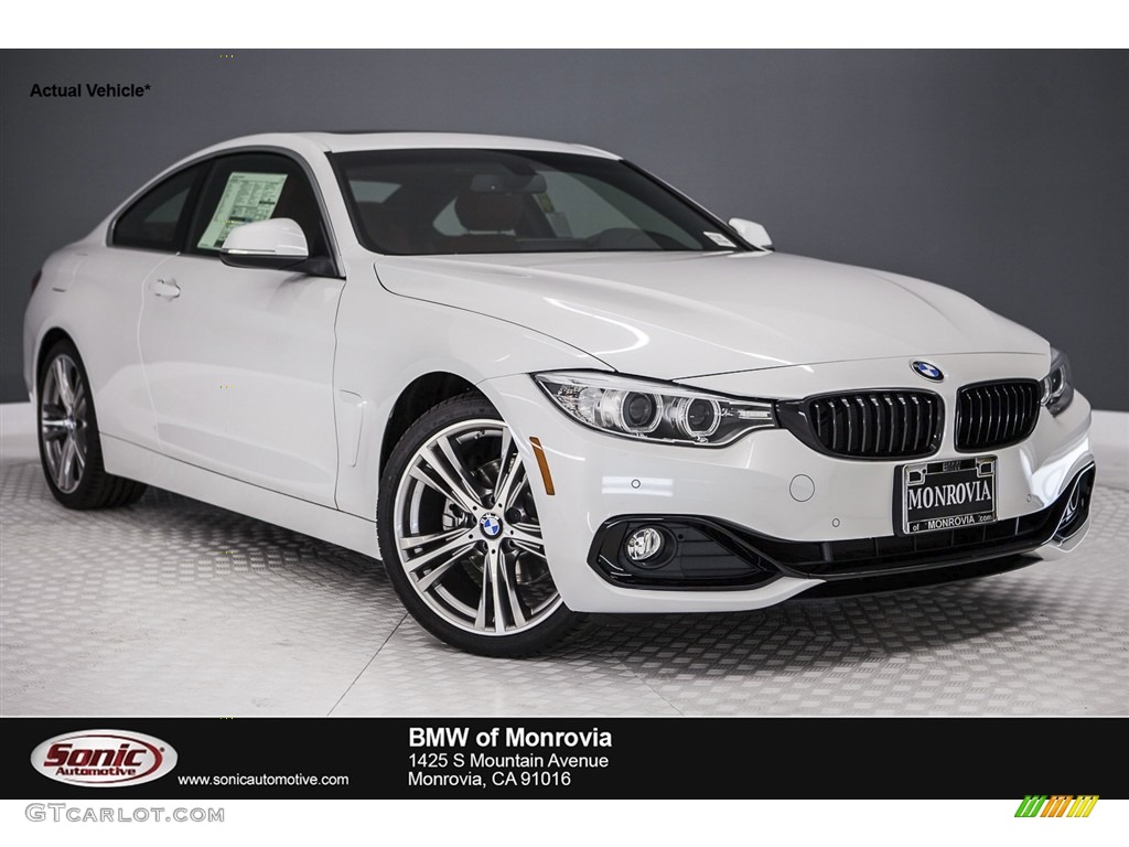 2017 4 Series 430i Coupe - Mineral White Metallic / Coral Red photo #1
