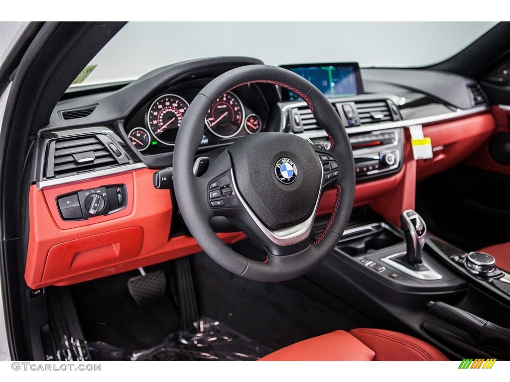 2017 4 Series 430i Coupe - Mineral White Metallic / Coral Red photo #5