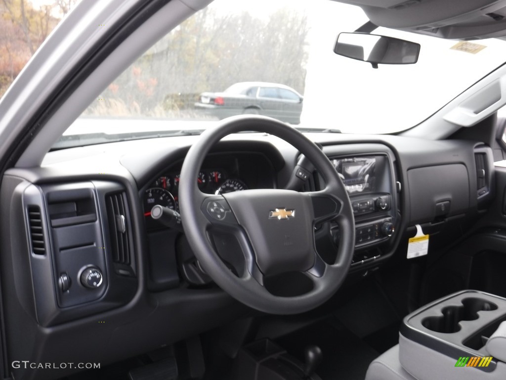 2017 Silverado 1500 WT Double Cab 4x4 - Silver Ice Metallic / Dark Ash/Jet Black photo #8