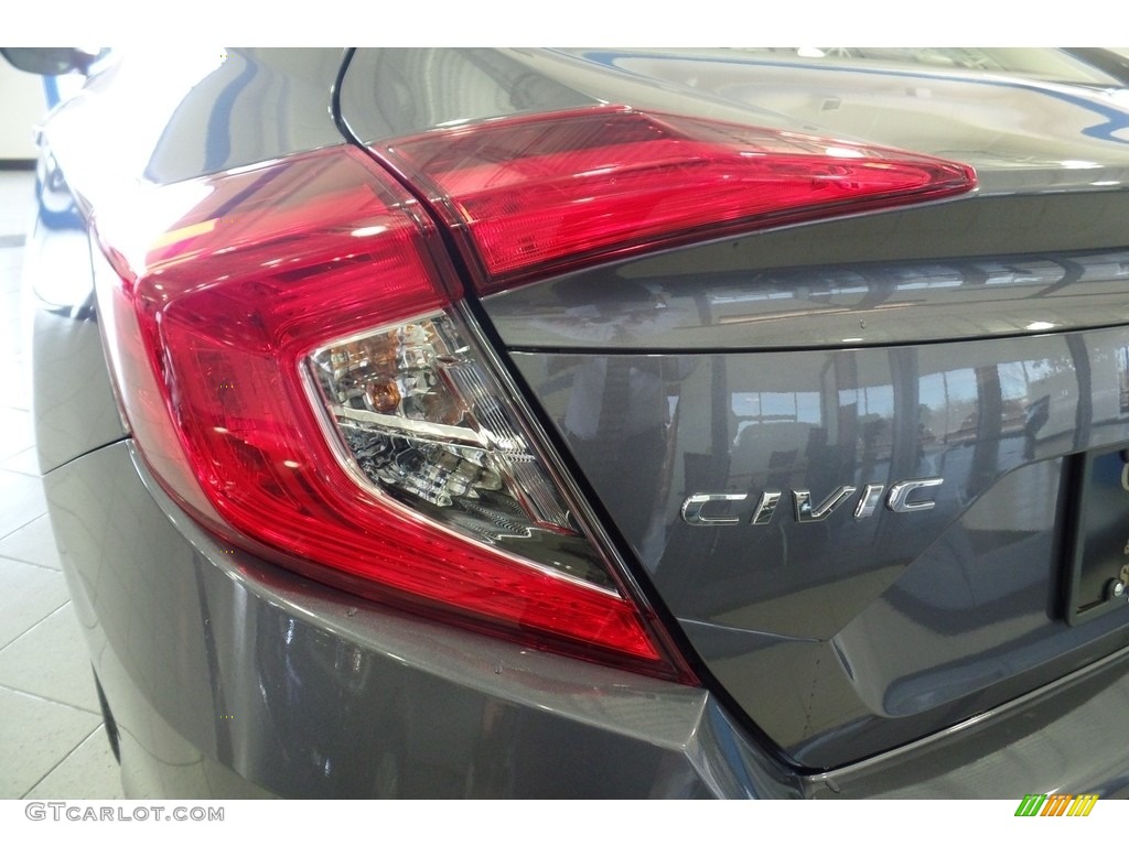 2017 Civic LX Sedan - Modern Steel Metallic / Black photo #9