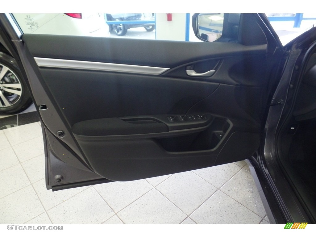 2017 Civic LX Sedan - Modern Steel Metallic / Black photo #11