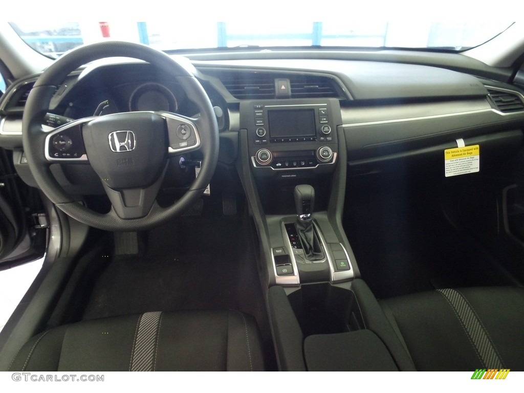 2017 Civic LX Sedan - Modern Steel Metallic / Black photo #13