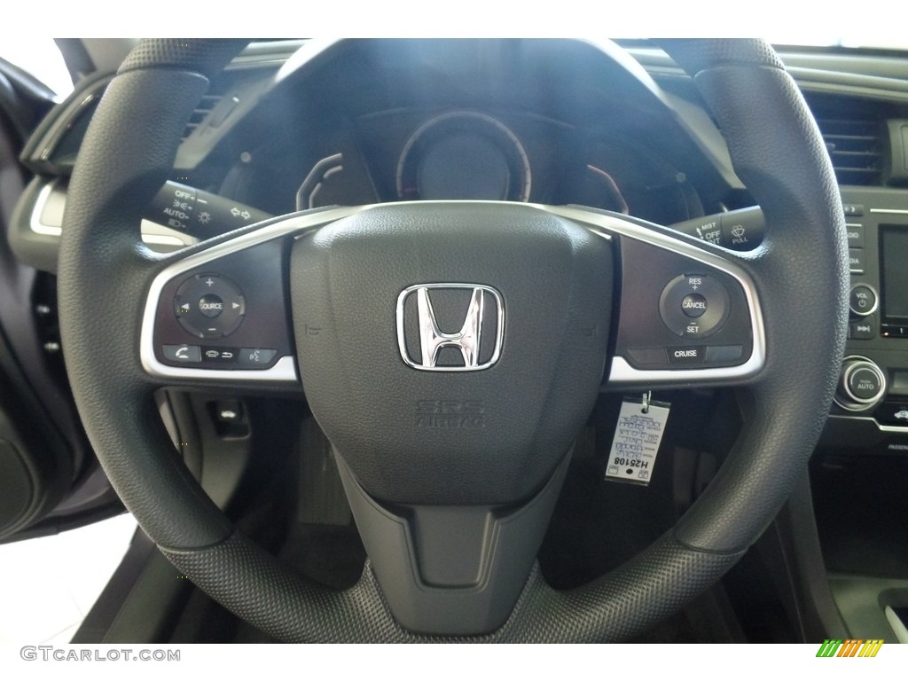 2017 Civic LX Sedan - Modern Steel Metallic / Black photo #14