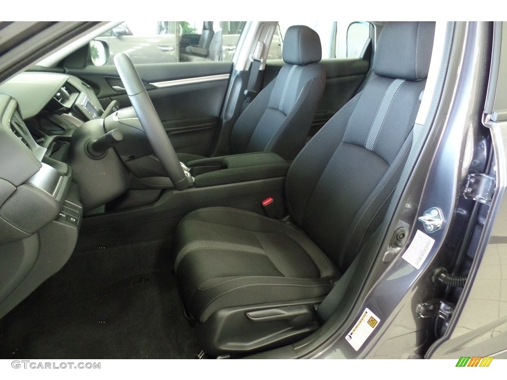 2017 Civic LX Sedan - Modern Steel Metallic / Black photo #25