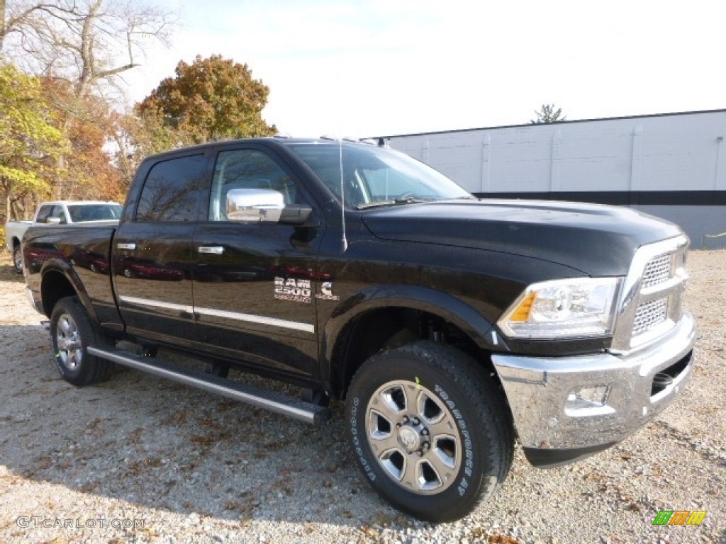 Brilliant Black Crystal Pearl 2017 Ram 2500 Laramie Crew Cab 4x4 Exterior Photo #116895602