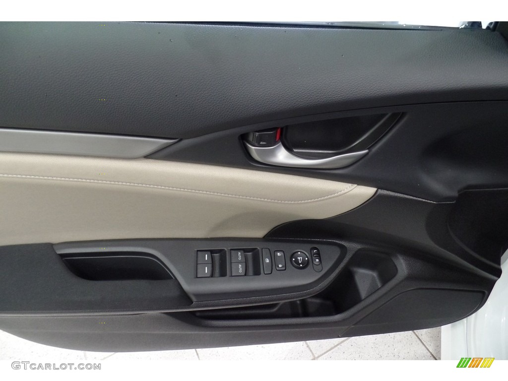 2017 Honda Civic EX Hatchback Black/Ivory Door Panel Photo #116895668