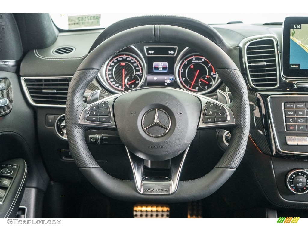2017 Mercedes-Benz GLE 63 S AMG 4Matic Coupe Black Steering Wheel Photo #116897405