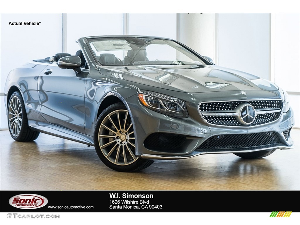 2017 S 550 Cabriolet - Selenite Grey Metallic / Black photo #1