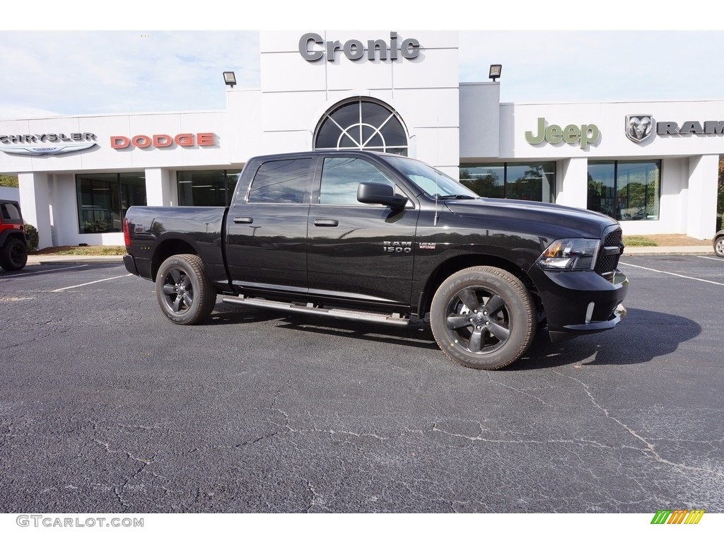2017 1500 Express Crew Cab - Brilliant Black Crystal Pearl / Black/Diesel Gray photo #1
