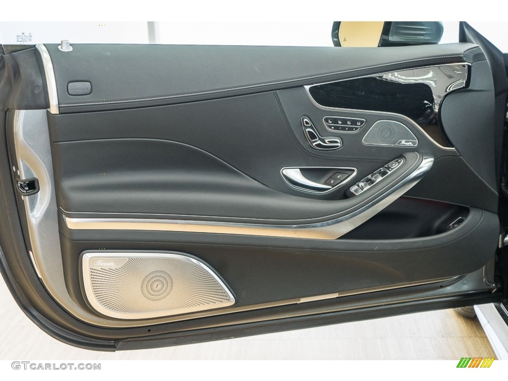 2017 Mercedes-Benz S 550 Cabriolet Black Door Panel Photo #116897807