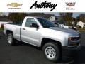 Silver Ice Metallic - Silverado 1500 WT Regular Cab 4x4 Photo No. 1