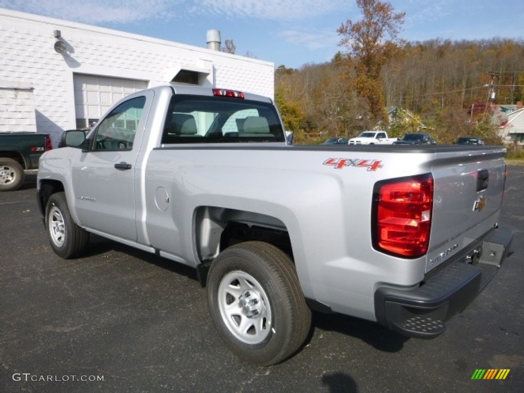 2017 Silverado 1500 WT Regular Cab 4x4 - Silver Ice Metallic / Jet Black photo #4