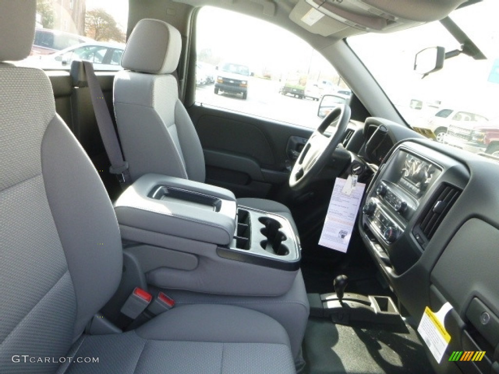 Jet Black Interior 2017 Chevrolet Silverado 1500 WT Regular Cab 4x4 Photo #116903882