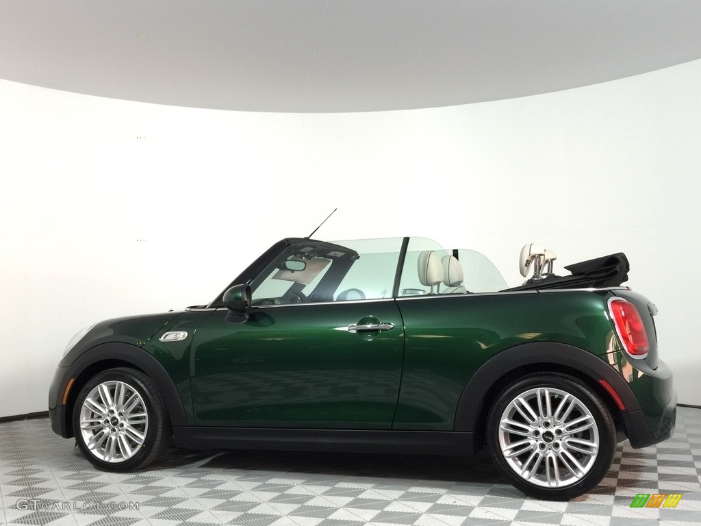 2017 Convertible Cooper S - British Racing Green II Metallic / Lounge Leather/Satellite Grey photo #4